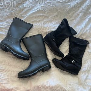 2 pairs of girls boots